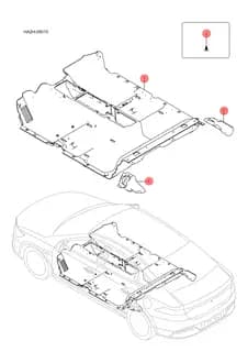 Напольное ковровое покрытие в сборе на BYD Destroyer 05 DM-i 13008980-00
