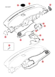 Панель приборов левая декоративная панель в сборе-коричневого цвета Rabbit на BYD Destroyer 05 DM-i 13271625-00