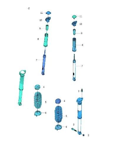 Задний витая пружинный верхний буфер накладка на BYD Yuan Plus 10775328-00