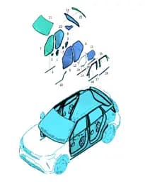 Уплотнительная накладка задней левой двери на BYD Yuan Plus 14393816-00