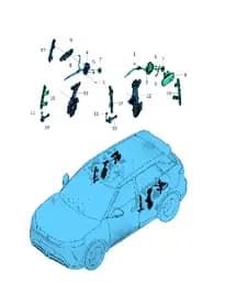 Ограничитель задней двери в сборе на BYD Yuan Plus 14723453-00