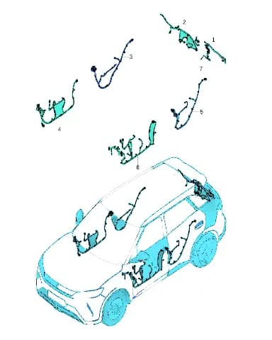 Жгут проводки задней левой двери на BYD Yuan Plus 14774060-00