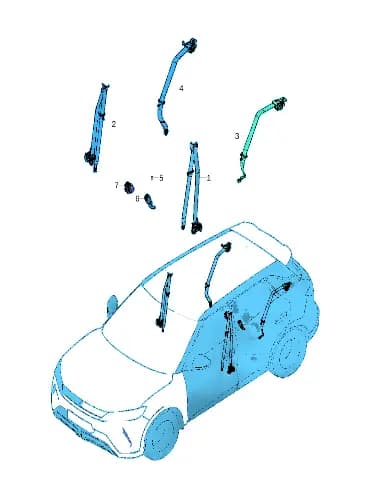Задний центральный сиденье ремень нижний разъем на BYD Yuan Plus 15237865-00