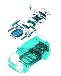 Левый кронштейн для буфер блок под задней двери на BYD Yuan Plus 15691938-00