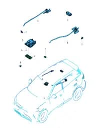 Правый задний салонный плафон в сборе-туманно-серый на BYD Yuan Plus 15699923-00
