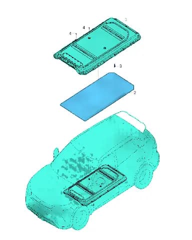 Наружная защитная пластина батареи PV2B из стали и PVC, черная на BYD Yuan Plus 15790525-00