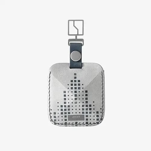 Оригинальный чехол для смарт ключа Zeekr, из кожи, синего белого цвета