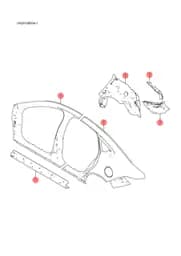 Левый задний колесо крышка в сборе для BYD Qin Plus DM-i, 13862436-00