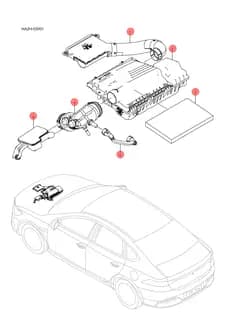 Резонатор впускной системы в сборе для BYD Qin Plus DM-i, 13863543-00