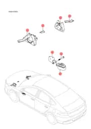Задний кронштейн подвески силового агрегата в сборе для BYD Qin Plus DM-i, 14036525-00