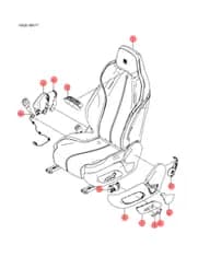 Сиденье водительское в сборе (исполнение Ланъя Чжэ) для BYD Qin Plus DM-i, 14179939-00