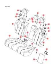 Спинка заднего правого сиденья (исполнение Ланъя Чжэ) для BYD Qin Plus DM-i, 14179993-00