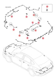 Малый жгут проводки заднего бампера для BYD Qin Plus DM-i, 15147511-00
