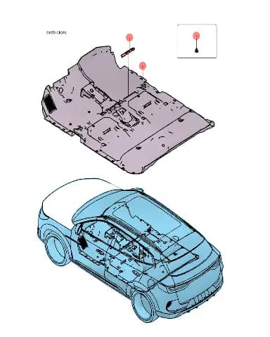 Нижняя крышка крепежного отверстия коврика для BYD Song EV, 11400991-00