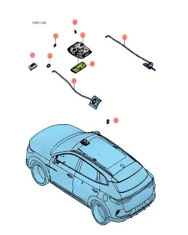 Левый дверной фонарь-туманно серый для BYD Song EV, 12824659-00