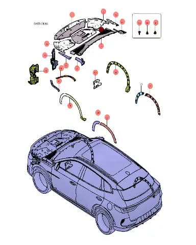 Левый радиатор deflector в сборе для BYD Song EV, 13992397-00