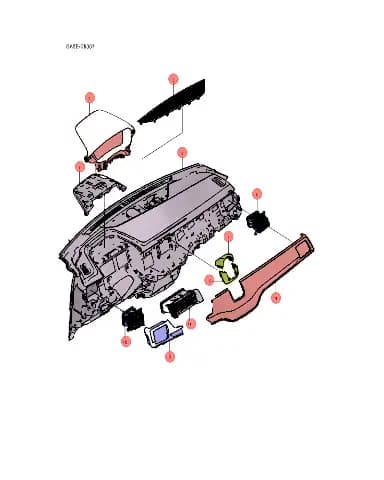 Панель приборов правая декоративная панель в сборе-с матовым гальваническим покрытием для BYD Song EV, 13972369-00