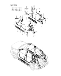 Левый дверь задняя порог внутренний защита для BYD Song Plus DM, 12412862-00