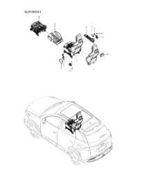 Пассажирский подушка сиденья регулировка кнопка для BYD Song Plus DM, 17376813-00