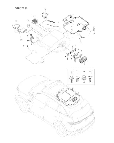 Болт с шестигранной головкой, пружинной и плоской шайбой в сборе для BYD Tang L DM, 13756526-00