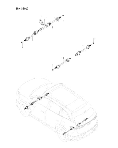 Левый передний трансмиссия полукруглый вал в сборе для BYD Tang L DM, 14675974-00