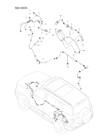 Топливный evaporative emission шланг в сборе I на BYD Leopard 8 13890911-00