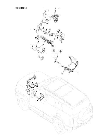 Двигатель кронштейн жгута проводки 1 на BYD Leopard 8 13938346-00