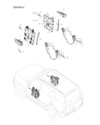 Автомобильный замок цилиндр KEY в сборе на BYD Leopard 8 14035398-00