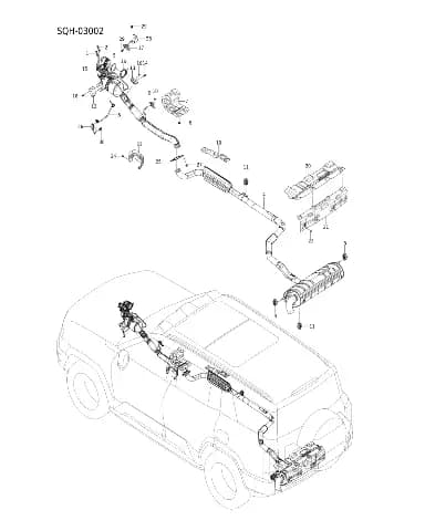 Catalytic преобразователь с exhaust трубка в сборе на BYD Leopard 8 14147981-00