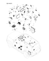 Левый динамик объемного звучания в сборе на BYD Leopard 8 14330136-00
