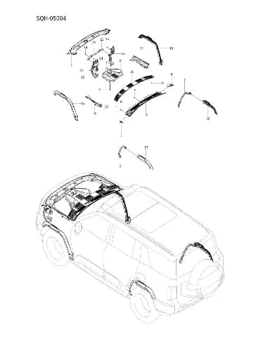 Левый радиатор deflector в сборе на BYD Leopard 8 14331021-00