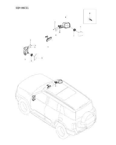 Правый зеркало кронштейн в сборе наружный заднего вида зеркало на BYD Leopard 8 14655151-00