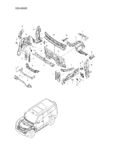 Центральный канал в сборе на BYD Leopard 8 15754280-00