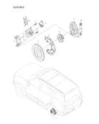 Правый задний хомут кузов кронштейн узел в сборе на BYD Leopard 8 17319451-00