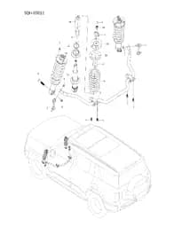 Левый передний амортизатор в сборе на BYD Leopard 8 17794480-00