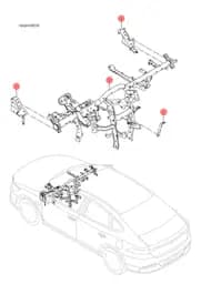 Левый боковой трубка балка монтажный кронштейн в сборе автомобильный кузов для BYD Qin Plus DM-i, 12202473-00