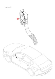 Электронная педаль акселератора в сборе для BYD Qin Plus DM-i, 13213451-00