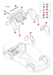 Клипса-пистон крепления подкрылка для BYD Qin Plus DM-i, 10189113-00