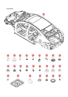 D 20 крышка резиновой заглушки 4 для BYD Qin Plus DM-i, 10506991-00