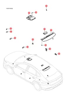 Левый дверной фонарь для BYD Qin Plus DM-i, 11783045-00