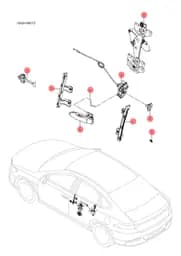 Ручка наружная задней левой двери для BYD Qin Plus DM-i, 11969463-00