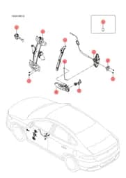Ручка наружная передней левой двери для BYD Qin Plus DM-i, 12199064-00