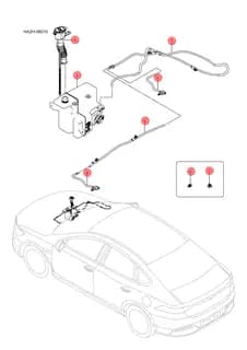 Омыватель шланг и форсунка в сборе I I для BYD Qin Plus DM-i, 12225843-00