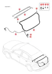 Крышка багажника петля буфер блок для BYD Qin Plus DM-i, 12227329-00