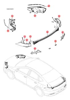 Фонарь задний для BYD Qin Plus DM-i, 13009504-00