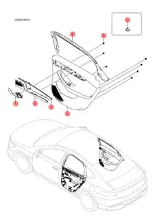 Правый задний дверь нижний декоративный панель в сборе для BYD Qin Plus DM-i, 13150287-00