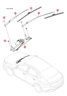 Левый скребок рычаг в сборе для BYD Qin Plus DM-i, 13421028-00