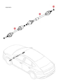 Левый передний трансмиссия полукруглый вал в сборе для BYD Qin Plus DM-i, 13471526-00