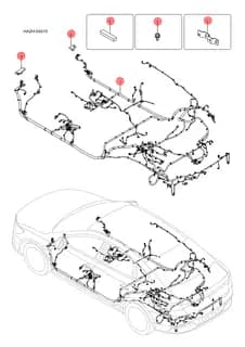 Жгут проводки пола для BYD Qin Plus DM-i, 13630904-00