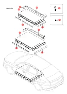 Шестигранный головка болт и плоский шайба в сборе для BYD Qin Plus DM-i, 13755879-00